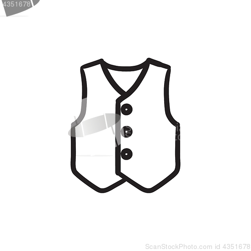 Image of Waistcoat sketch icon.