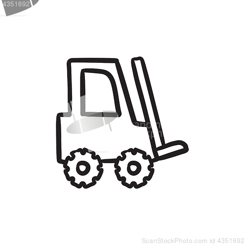 Image of Forklift sketch icon.