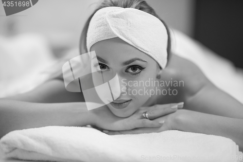 Image of woman laying on massage table