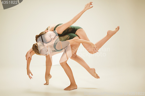 Image of The two modern ballet dancers