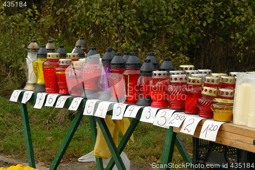 Image of cemetery candles