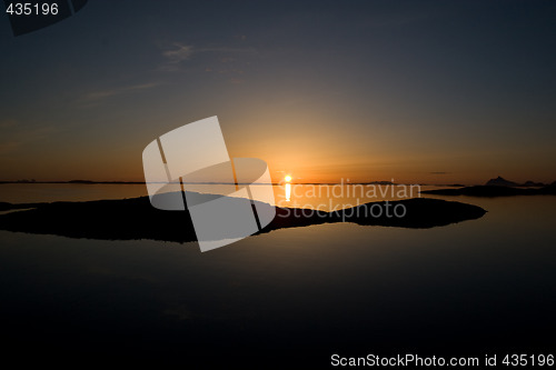 Image of Sunset over some small islands