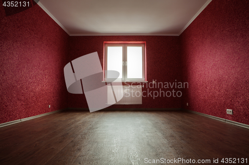 Image of empty red room