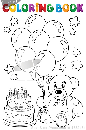 Image of Coloring book teddy bear theme 4