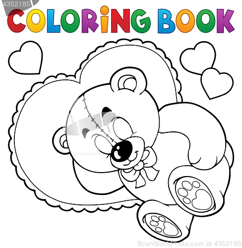 Image of Coloring book teddy bear theme 2