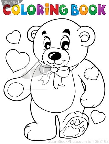 Image of Coloring book teddy bear theme 1