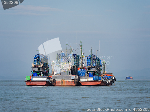 Image of Fishing boats in Myeik, Myanmar