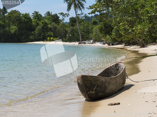 Image of Wooden canoe at the Mergui Archipelago