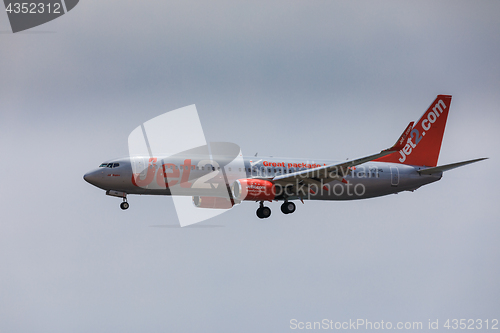 Image of ARECIFE, SPAIN - APRIL, 16 2017: Boeing 737-800 of Jet2 with the