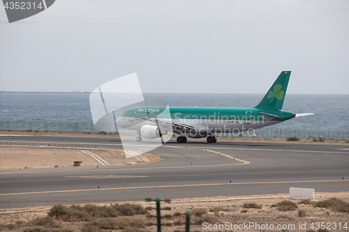 Image of ARECIFE, SPAIN - APRIL, 15 2017: AirBus A320 of Aer Lingus at La