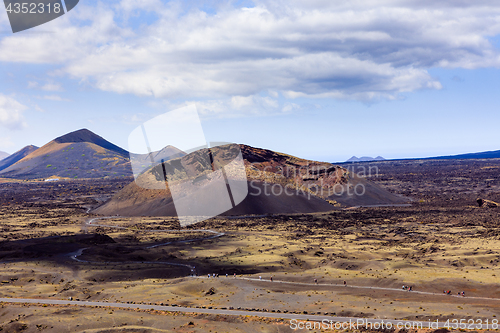 Image of Beautiful colors in the volcanic landscape of Lanzarote.