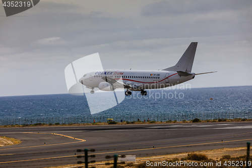 Image of ARECIFE, SPAIN - APRIL, 15 2017: Boeing 737 - 300 of Cobrex Tran