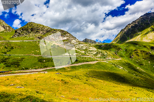 Image of A beautiful summer day in the Swiss Alps