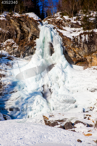 Image of En frossen foss i Hardanger, Norge