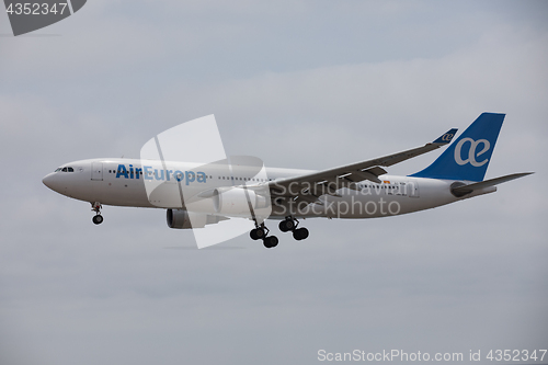 Image of ARECIFE, SPAIN - APRIL, 15 2017: AirBus A330-200 of AirEuropa la