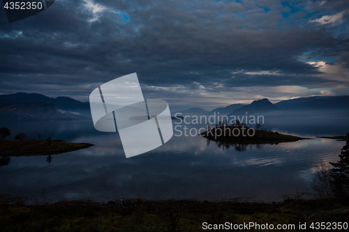 Image of Kvam in Hardanger fjord, Norway, in a fascinating light