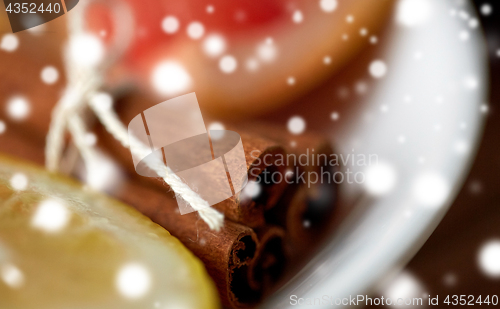 Image of close up of cinnamon on plate