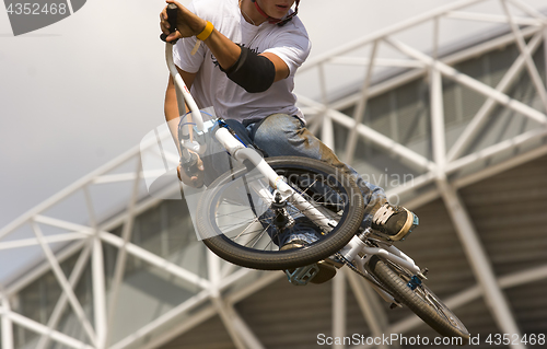 Image of BMX biker Airborne