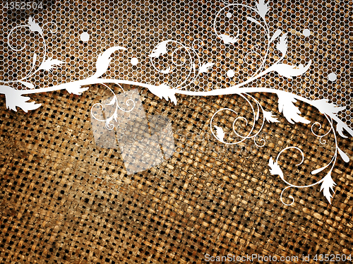 Image of wattled background with lace