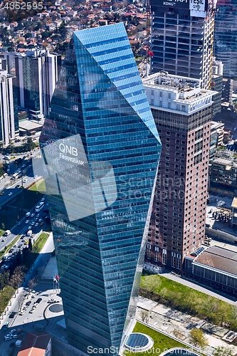 Image of Istanbul, Turkey - 1 April, 2017: Arial view Levent Business District.