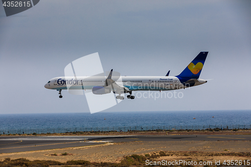 Image of ARECIFE, SPAIN - APRIL, 16 2017: Boeing 757-300 of Condor with t