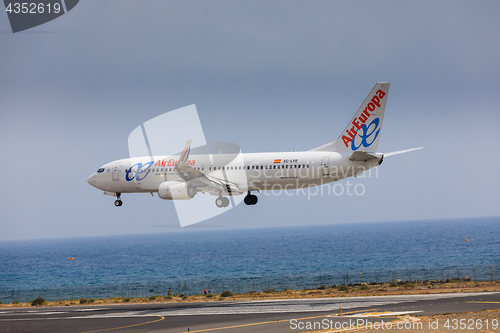 Image of ARECIFE, SPAIN - APRIL, 16 2017: Boeing 737-800 of  with the reg