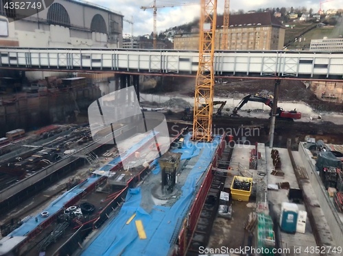 Image of Stuttgart 21 construction site.