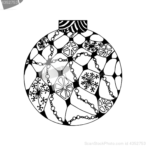 Image of Handdrawn Christmas ball