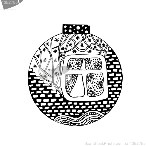 Image of Winter style handdrawn ball