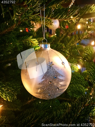 Image of Christmas Decorations On Tree