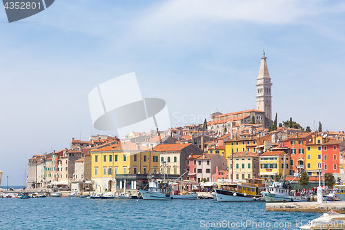 Image of Panoramic view on old town Rovinj, Croatia.