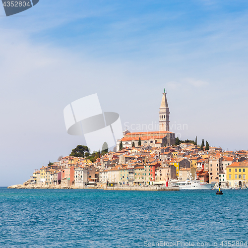 Image of Panoramic view on old town Rovinj, Croatia.