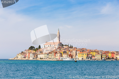 Image of Panoramic view on old town Rovinj, Croatia.