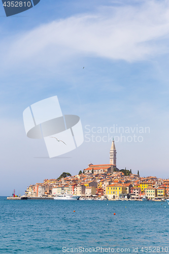 Image of Panoramic view on old town Rovinj, Croatia.