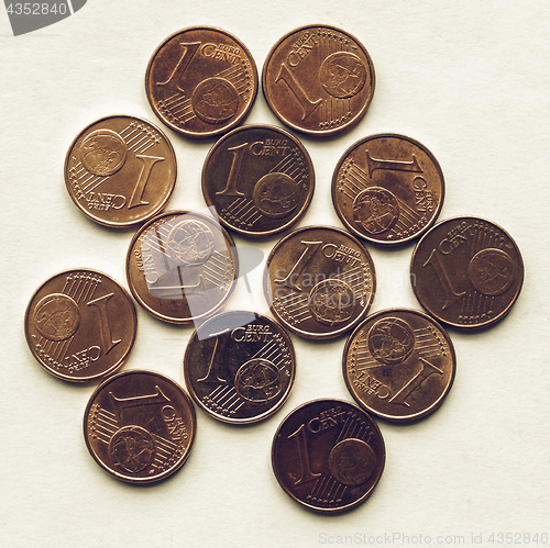 Image of Vintage Euro coins