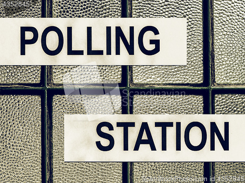 Image of Vintage looking Polling station