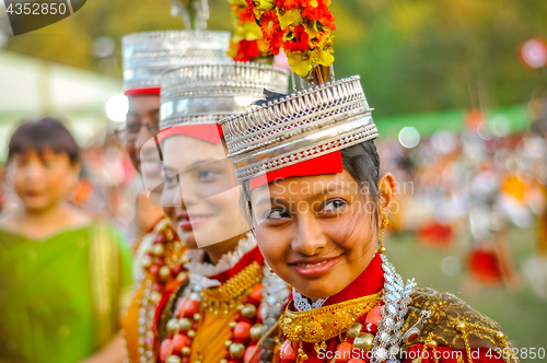 Image of Three girls in Meghalaya