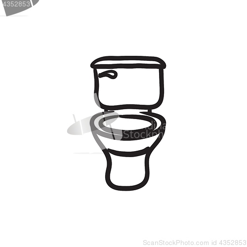 Image of Lavatory bowl sketch icon.