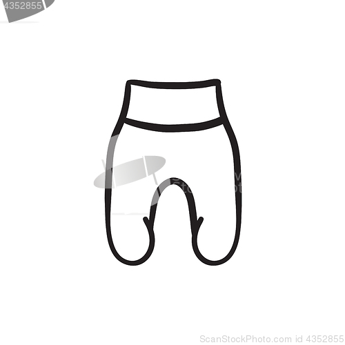 Image of Baby romper sketch icon.