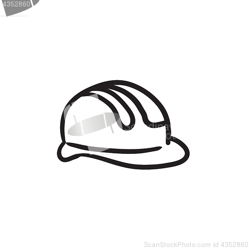 Image of Hard hat sketch icon.