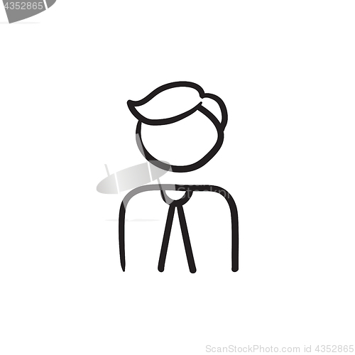 Image of Businessman sketch icon.