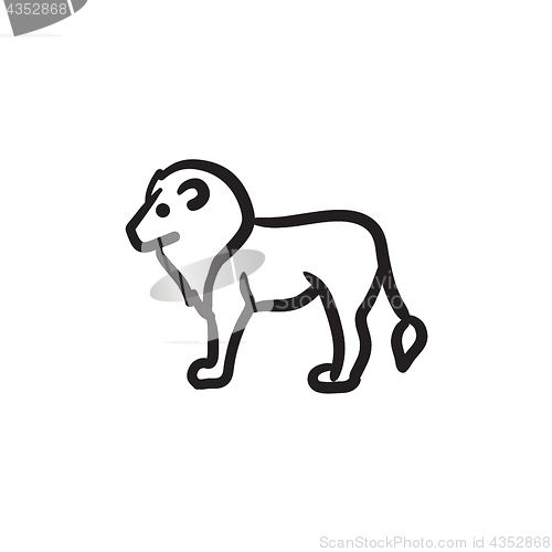 Image of Lion sketch icon.