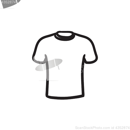 Image of Male t-shirt sketch icon.