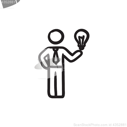 Image of Business idea sketch icon.