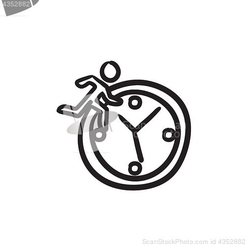 Image of Time management sketch icon.