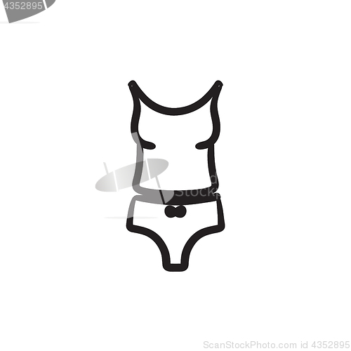 Image of Singlet and panties sketch icon.