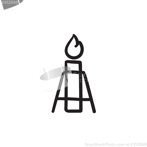 Image of Gas flare sketch icon.