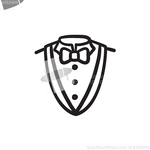 Image of Male suit sketch icon.