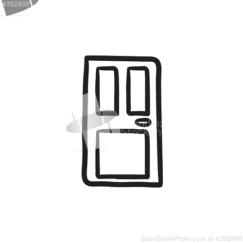 Image of Front door sketch icon.