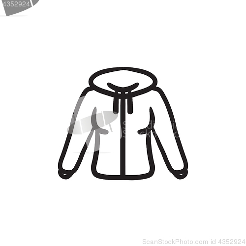 Image of Hoodie sketch icon.